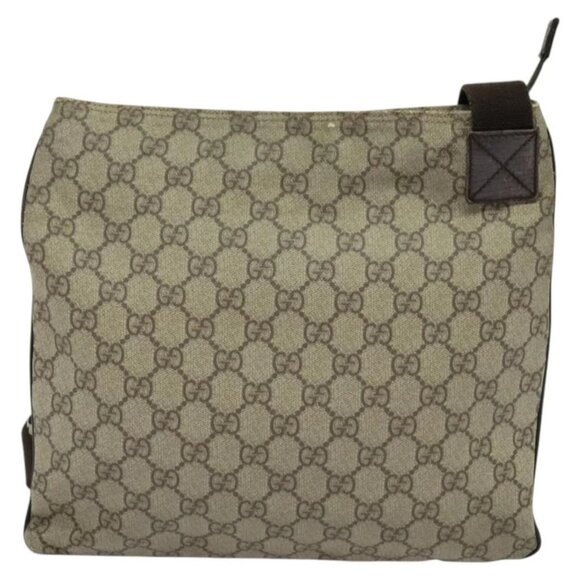 GUCCI GG Supreme Shoulder Bag PVC Beige Gold 141626 Auth BA2287 - Picture 2 of 16